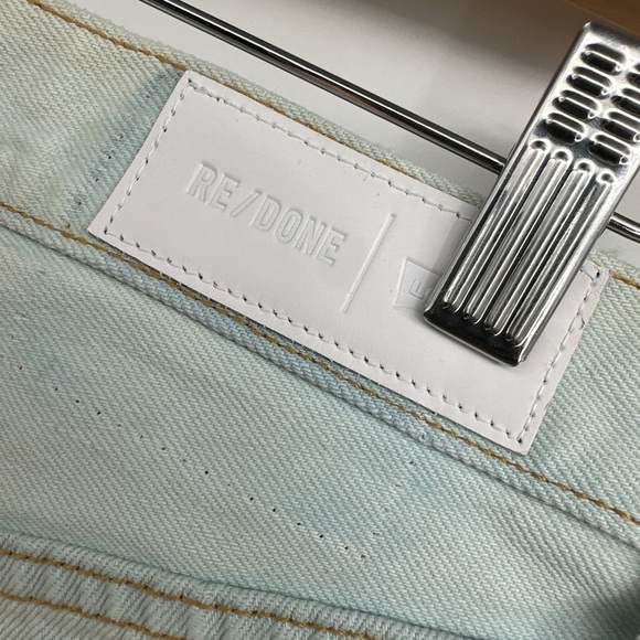 Levi’s 501 Re/Done Denim Jean Cut Offs Button Up Shorts RARE Size 25 redone - Picture 5 of 8